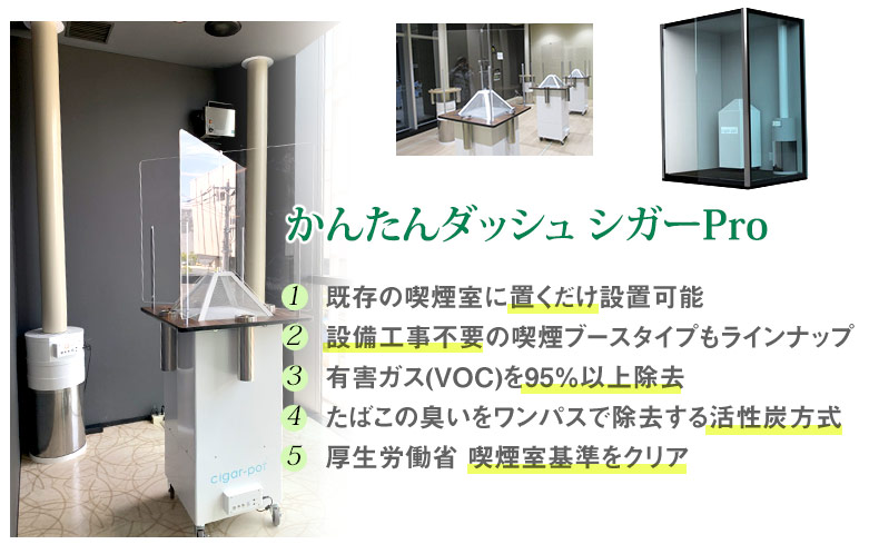 脱煙機能付き喫煙ブース